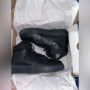 Triple Black Nike Air Force 1 Hightops